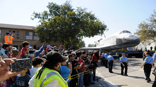 Space Shuttle Endeavour Not There Yet – But in Sight of California Science Center